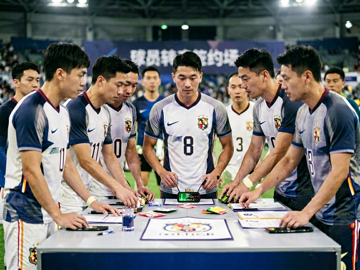 球员转会签约现场，俱乐部官方发布消息